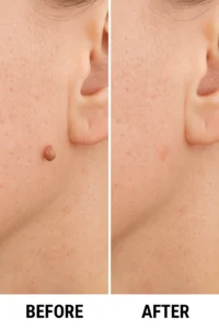 Skin tags removal Kingsbury before and after
