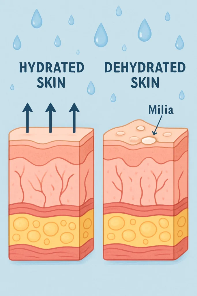 The importance of hydration and milia production Kingsbury