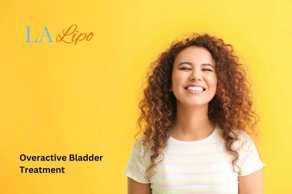 woman smiling about overactive bladder treatment Kingsbury solutions